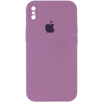 Силіконовий чохол Silicone Case Square Full Camera Protective (AA) для Apple iPhone XS Max (6.5) - Ліловий / Lilac Pride