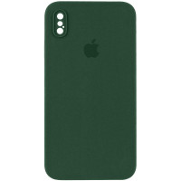Силіконовий чохол Silicone Case Square Full Camera Protective (AA) для Apple iPhone XS Max (6.5) - Зелений / Cyprus Green