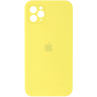 Силіконовий чохол Silicone Case Square Full Camera Protective (AA) для Apple iPhone 11 Pro (5.8) - Жовтий / Yellow