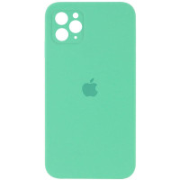 Силіконовий чохол Silicone Case Square Full Camera Protective (AA) для Apple iPhone 11 Pro (5.8) - Зелений / Spearmint