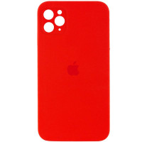 Силіконовий чохол Silicone Case Square Full Camera Protective (AA) для Apple iPhone 11 Pro (5.8) - Червоний / Red