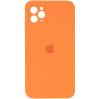 Силіконовий чохол Silicone Case Square Full Camera Protective (AA) для Apple iPhone 11 Pro (5.8) - Помаранчевий / Papaya