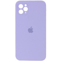 Силіконовий чохол Silicone Case Square Full Camera Protective (AA) для Apple iPhone 11 Pro (5.8) - Бузковий / Dasheen