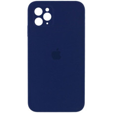 Силіконовий чохол Silicone Case Square Full Camera Protective (AA) для Apple iPhone 11 Pro (5.8) - Темно-синій / Midnight blue