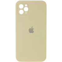 Силіконовий чохол Silicone Case Square Full Camera Protective (AA) для Apple iPhone 11 Pro (5.8) - Жовтий / Mellow Yellow