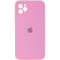 Силіконовий чохол Silicone Case Square Full Camera Protective (AA) для Apple iPhone 11 Pro (5.8) - Рожевий / Light pink