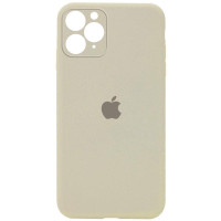 Силіконовий чохол Silicone Case Square Full Camera Protective (AA) для Apple iPhone 11 Pro (5.8) - Бежевий / Antique White
