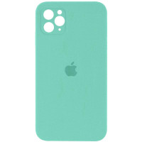 Силіконовий чохол Silicone Case Square Full Camera Protective (AA) для Apple iPhone 11 Pro (5.8) - Бірюзовий / Turquoise