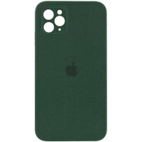 Силіконовий чохол Silicone Case Square Full Camera Protective (AA) для Apple iPhone 11 Pro (5.8) - Зелений / Cyprus Green
