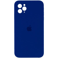 Силіконовий чохол Silicone Case Square Full Camera Protective (AA) для Apple iPhone 11 Pro (5.8) - Синій / Deep navy
