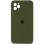 Силіконовий чохол Silicone Case Square Full Camera Protective (AA) для Apple iPhone 11 Pro (5.8) - Зелений / Dark Olive