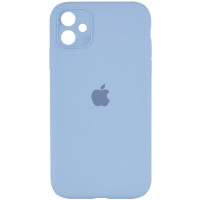 Силіконовий чохол Silicone Case Square Full Camera Protective (AA) для Apple iPhone 11 (6.1) - Блакитний / Lilac Blue