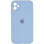 Силіконовий чохол Silicone Case Square Full Camera Protective (AA) для Apple iPhone 11 (6.1) - Блакитний / Lilac Blue