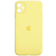 Силиконовый чехол Silicone Case Square Full Camera Protective (AA) для Apple iPhone 11 (6.1) - Желтый / Yellow