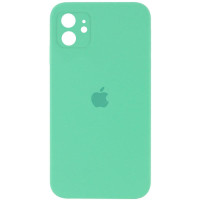 Силіконовий чохол Silicone Case Square Full Camera Protective (AA) для Apple iPhone 11 (6.1) - Зелений / Spearmint