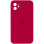 Силіконовий чохол Silicone Case Square Full Camera Protective (AA) для Apple iPhone 11 (6.1) - Червоний / Rose Red