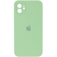 Силіконовий чохол Silicone Case Square Full Camera Protective (AA) для Apple iPhone 11 (6.1) - М'ятний / Mint