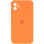 Силіконовий чохол Silicone Case Square Full Camera Protective (AA) для Apple iPhone 11 (6.1) - Помаранчевий / Papaya