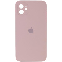 Силіконовий чохол Silicone Case Square Full Camera Protective (AA) для Apple iPhone 11 (6.1) - Рожевий / Pink Sand
