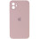 Силіконовий чохол Silicone Case Square Full Camera Protective (AA) для Apple iPhone 11 (6.1) - Рожевий / Pink Sand