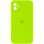 Силіконовий чохол Silicone Case Square Full Camera Protective (AA) для Apple iPhone 11 (6.1) - Салатовий / Neon green