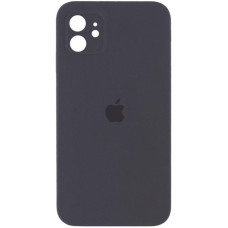 Силиконовый чехол Silicone Case Square Full Camera Protective (AA) для Apple iPhone 11 (6.1) - Серый / Dark Gray