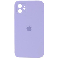 Силіконовий чохол Silicone Case Square Full Camera Protective (AA) для Apple iPhone 11 (6.1) - Бузковий / Dasheen