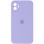 Силіконовий чохол Silicone Case Square Full Camera Protective (AA) для Apple iPhone 11 (6.1) - Бузковий / Dasheen