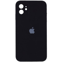 Силіконовий чохол Silicone Case Square Full Camera Protective (AA) для Apple iPhone 11 (6.1) - Чорний / Black
