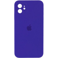 Силіконовий чохол Silicone Case Square Full Camera Protective (AA) для Apple iPhone 11 (6.1) - Фіолетовий / Ultra Violet