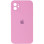 Силіконовий чохол Silicone Case Square Full Camera Protective (AA) для Apple iPhone 11 (6.1) - Рожевий / Light pink
