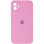 Силіконовий чохол Silicone Case Square Full Camera Protective (AA) для Apple iPhone 11 (6.1) - Рожевий / Light pink