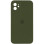 Силіконовий чохол Silicone Case Square Full Camera Protective (AA) для Apple iPhone 11 (6.1) - Зелений / Dark Olive