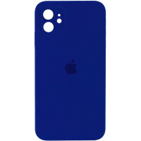 Силіконовий чохол Silicone Case Square Full Camera Protective (AA) для Apple iPhone 11 (6.1) - Синій / Deep navy