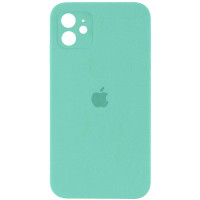 Силіконовий чохол Silicone Case Square Full Camera Protective (AA) для Apple iPhone 11 (6.1) - Бірюзовий / Turquoise