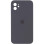 Силіконовий чохол Silicone Case Square Full Camera Protective (AA) для Apple iPhone 11 (6.1) - Сірий / Charcoal Gray