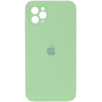 Силіконовий чохол Silicone Case Square Full Camera Protective (AA) для Apple iPhone 11 Pro Max (6.5) - М'ятний / Mint
