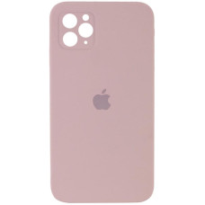 Силіконовий чохол Silicone Case Square Full Camera Protective (AA) для Apple iPhone 11 Pro Max (6.5) - Рожевий / Pink Sand