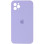 Силіконовий чохол Silicone Case Square Full Camera Protective (AA) для Apple iPhone 11 Pro Max (6.5) - Бузковий / Dasheen