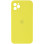 Силіконовий чохол Silicone Case Square Full Camera Protective (AA) для Apple iPhone 11 Pro Max (6.5) - Жовтий / Bright Yellow