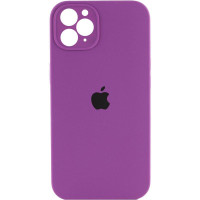 Силіконовий чохол Silicone Case Square Full Camera Protective (AA) для Apple iPhone 11 Pro Max (6.5) - Фіолетовий / Grape