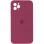 Силіконовий чохол Silicone Case Square Full Camera Protective (AA) для Apple iPhone 11 Pro Max (6.5) - Бордовий / Plum