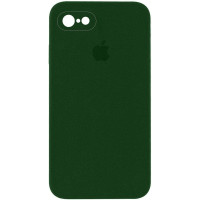 Силіконовий чохол Silicone Case Square Full Camera Protective (AA) для Apple iPhone 6/6s (4.7) - Зелений / Army green
