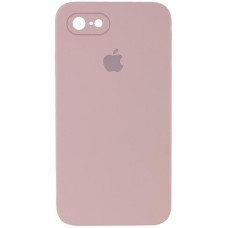 Силіконовий чохол Silicone Case Square Full Camera Protective (AA) для Apple iPhone 6/6s (4.7) - Рожевий / Pink Sand