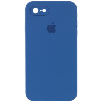 Силіконовий чохол Silicone Case Square Full Camera Protective (AA) для Apple iPhone 6/6s (4.7) - Синій / Navy blue