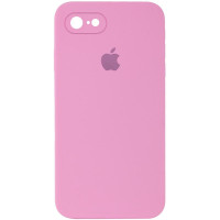 Силиконовый чехол Silicone Case Square Full Camera Protective (AA) для Apple iPhone 6/6s (4.7) - Розовый / Light pink