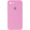 Силіконовий чохол Silicone Case Square Full Camera Protective (AA) для Apple iPhone 6/6s (4.7) - Рожевий / Light pink