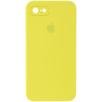 Силиконовый чехол Silicone Case Square Full Camera Protective (AA) для Apple iPhone 6/6s (4.7) - Желтый / Bright Yellow