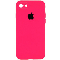 Силіконовий чохол Silicone Case Square Full Camera Protective (AA) для Apple iPhone 6/6s (4.7) - Рожевий / Barbie pink
