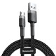 Дата кабель Baseus Cafule MicroUSB Cable 2.4A (1m) (CAMKLF-B) Сірий / Чорний - фото